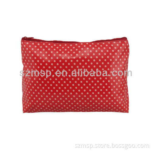 Red Promotional PVC Coating Cosmetic Pouch/Beauty Bag